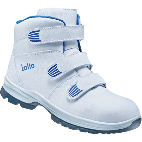 Atlas unisex witte S2 veiligheidslaars met stalen neus en klittenbandsluiting