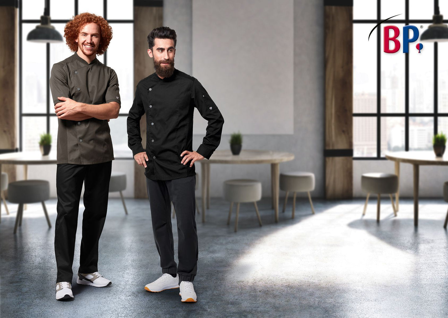 BP® Stretch-chinobroek voor heren wit met modern fit en stretchmateriaal