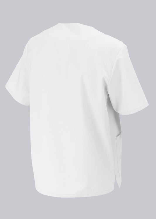 BP medische tuniek wit dames en heren achterkant