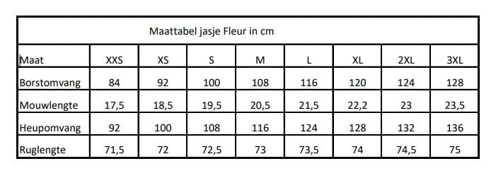 Ladies care jacket Fleur white