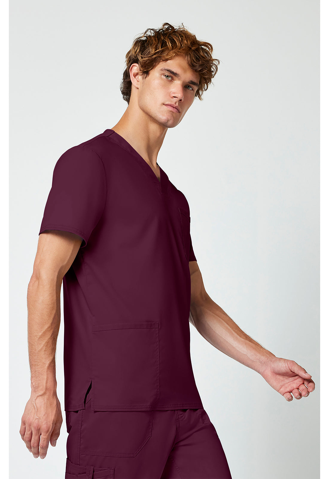 Heren T-shirt met V-hals met moderne pasvorm en ID-lus WWE670