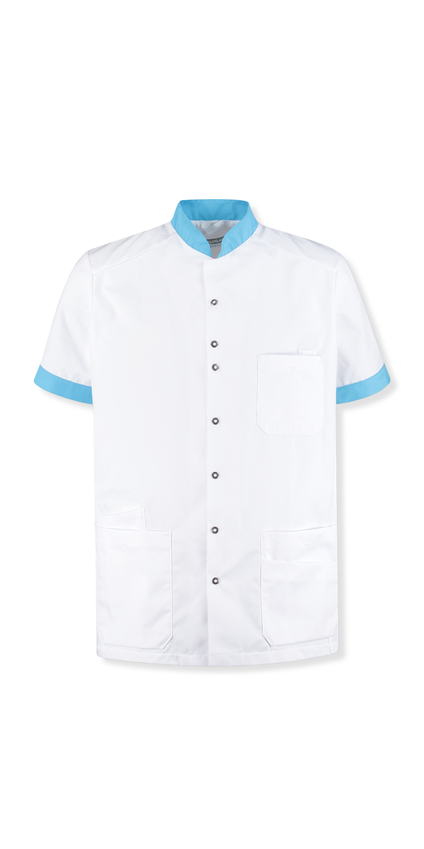 Herenjasje Milo wit met kleuraccenten - Zorgkleding.nl