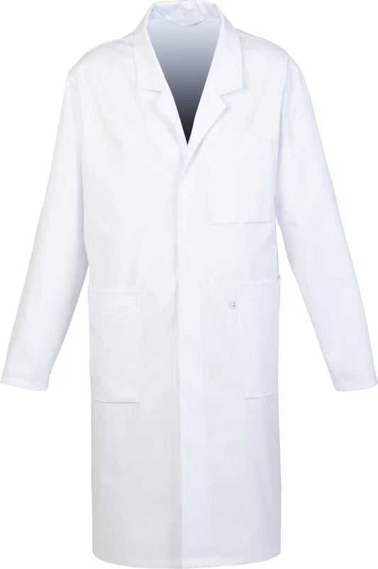 Alsico Unisex Doktersjas Aster Wit met Verborgen Drukknoopsluiting