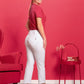 BP® 7/8 slim-fit stretch-jeans voor dames wit met 7/8 lengte en stretchmateriaal