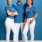 BP® 7/8 slim-fit stretch-jeans voor dames wit met 7/8 lengte en stretchmateriaal