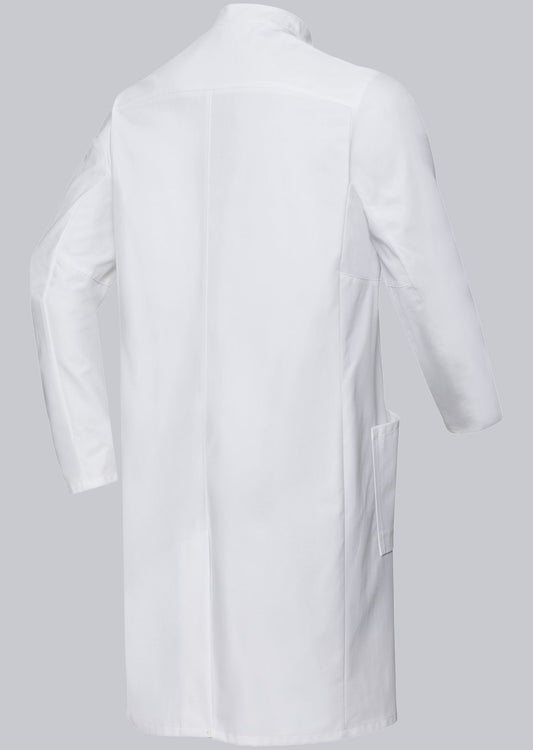 BP katoenen zorgjas voor heren van 100% katoen met opstaande kraag en drukknoopsluiting voor zorgprofessionals