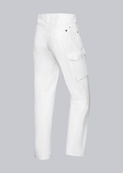 BP® cargo jeans voor haar & hem unisex wit met cargozakken en smartphonevak