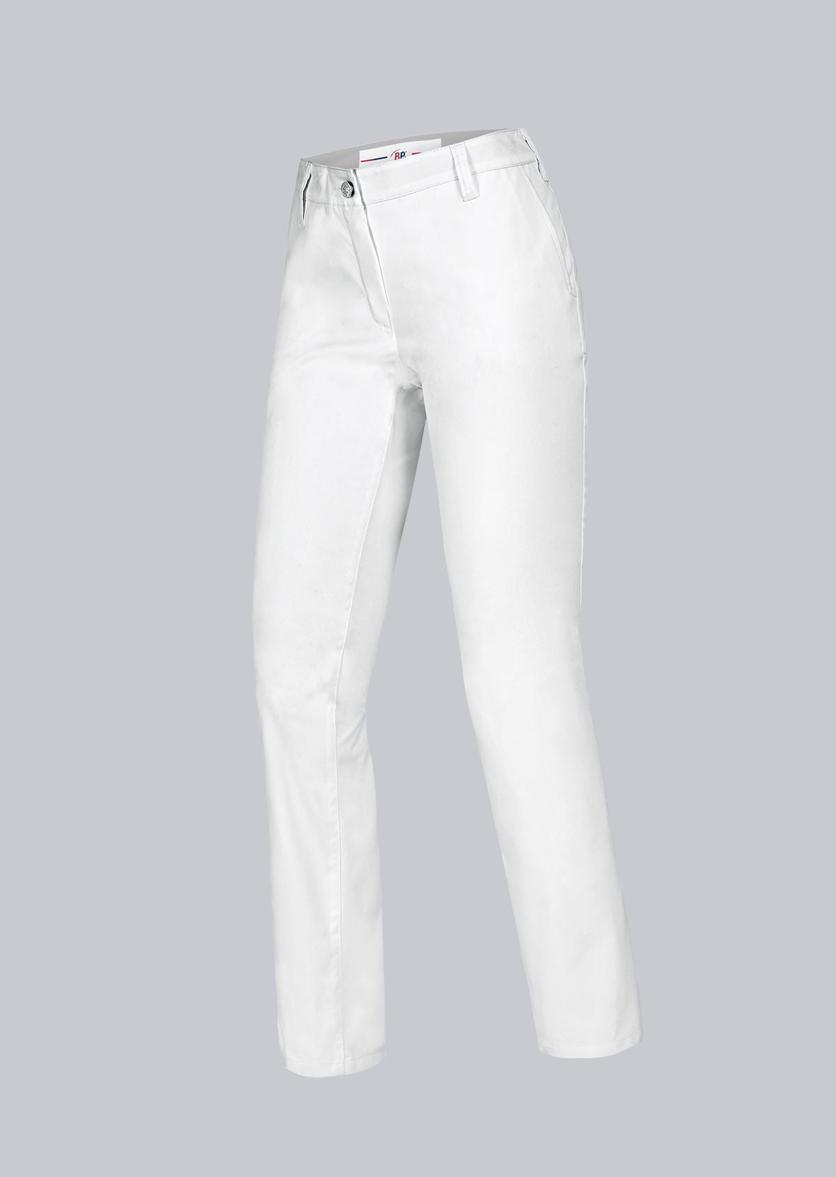 BP® katoenen chinobroek voor dames wit met modern fit en 100% katoen