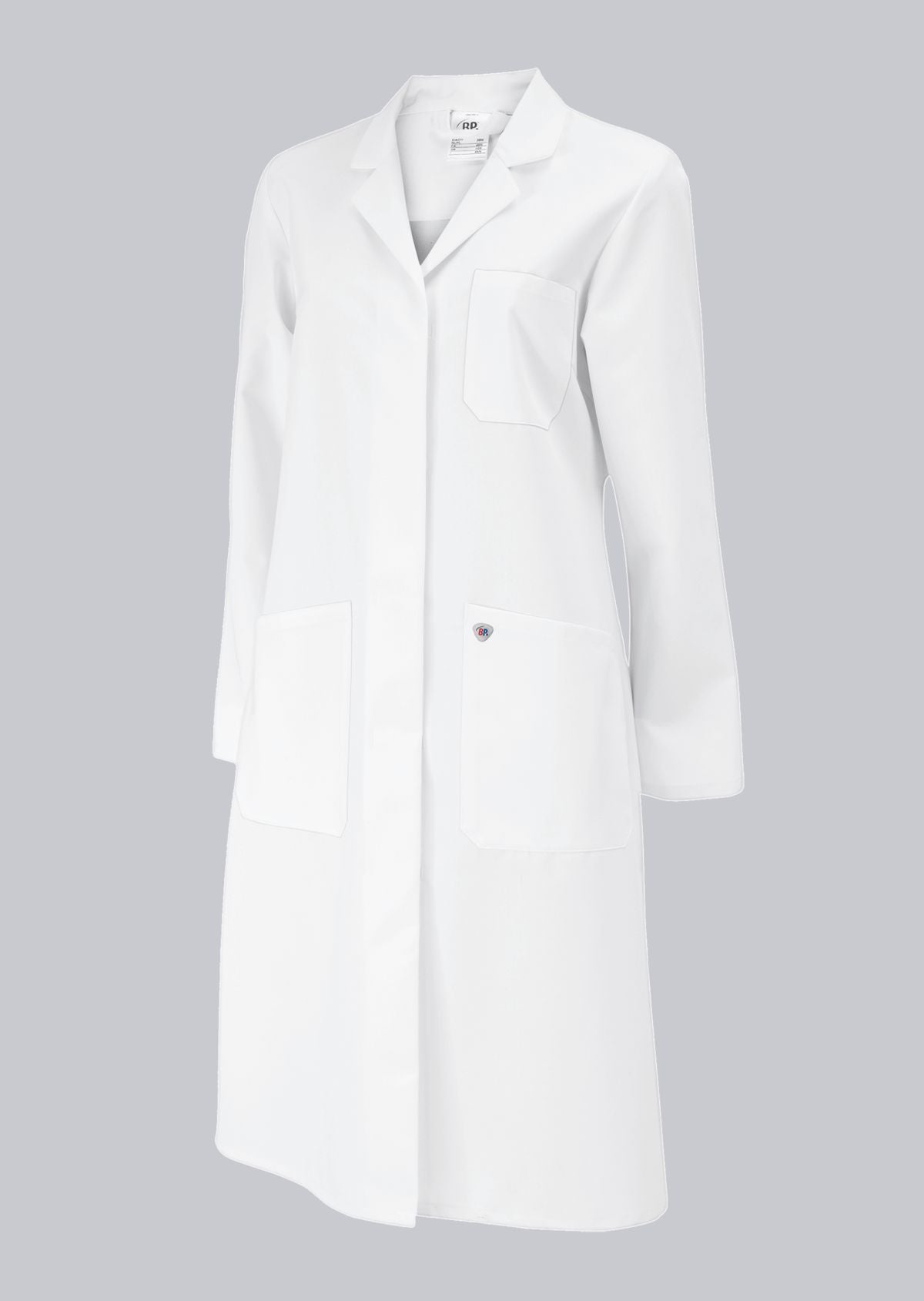 BP® Lange damesjas – Dames Werkjas Katoen-Polyester met Reverskraag