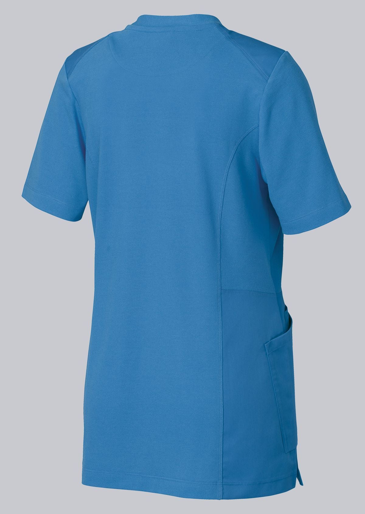 BP dames zorgtuniek met washed look, knoopsluiting en piqué-inzetstukken voor optimale bewegingsvrijheid