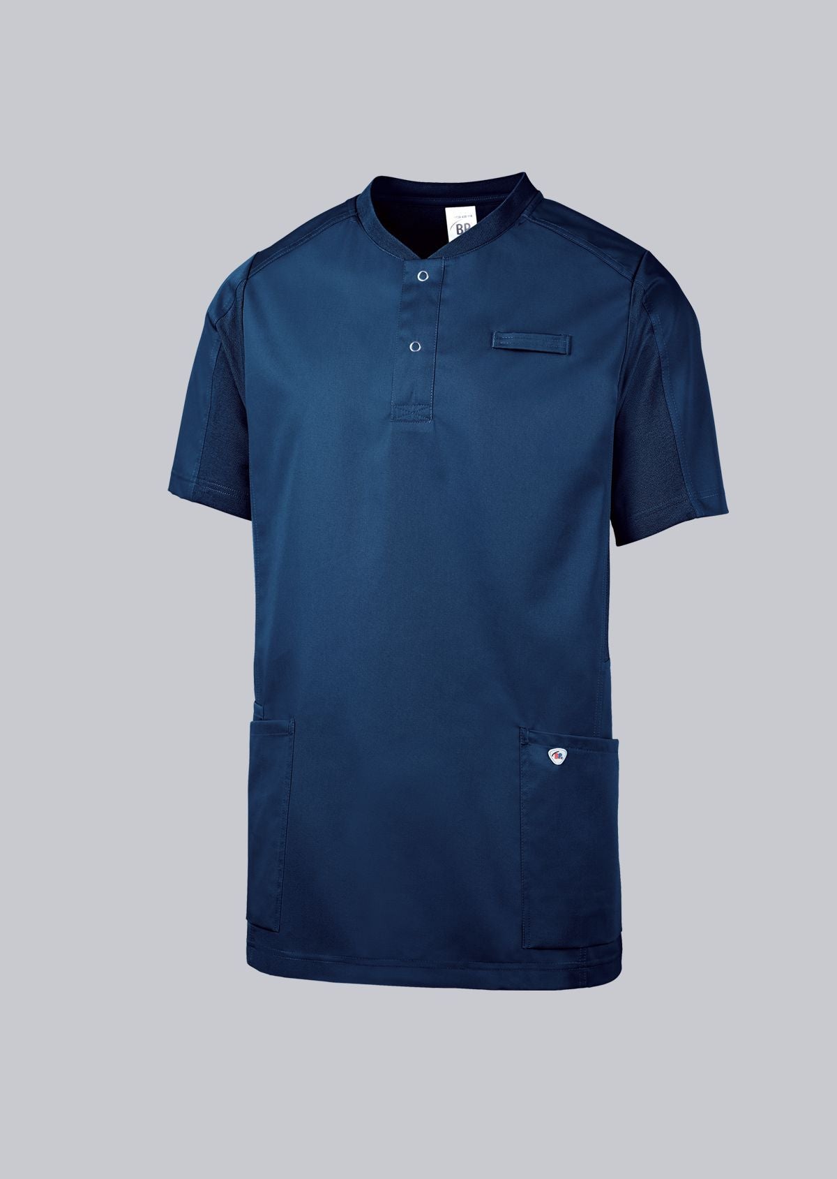 BP unisex zorgtuniek in nachtblauw met washed effect en duurzame kwaliteit