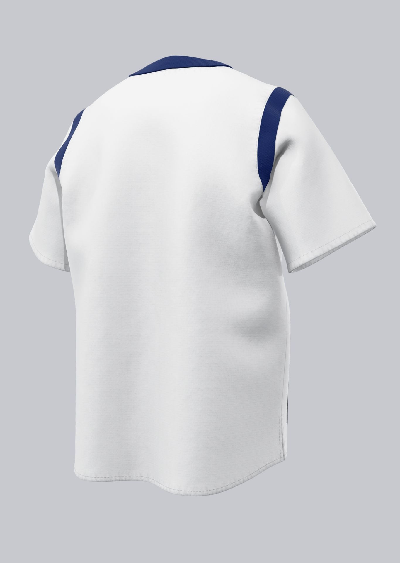 BP lichte unisex zorgtuniek wit met nachtblauw met flexibele inzetstukken en sleutellus