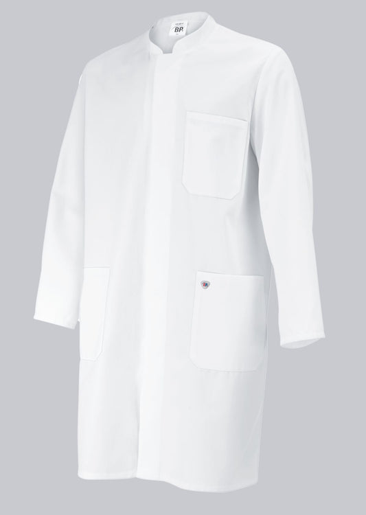BP® Lange katoenen jas voor haar & hem – Unisex Werkjas 100% Katoen met Opstaande Kraag