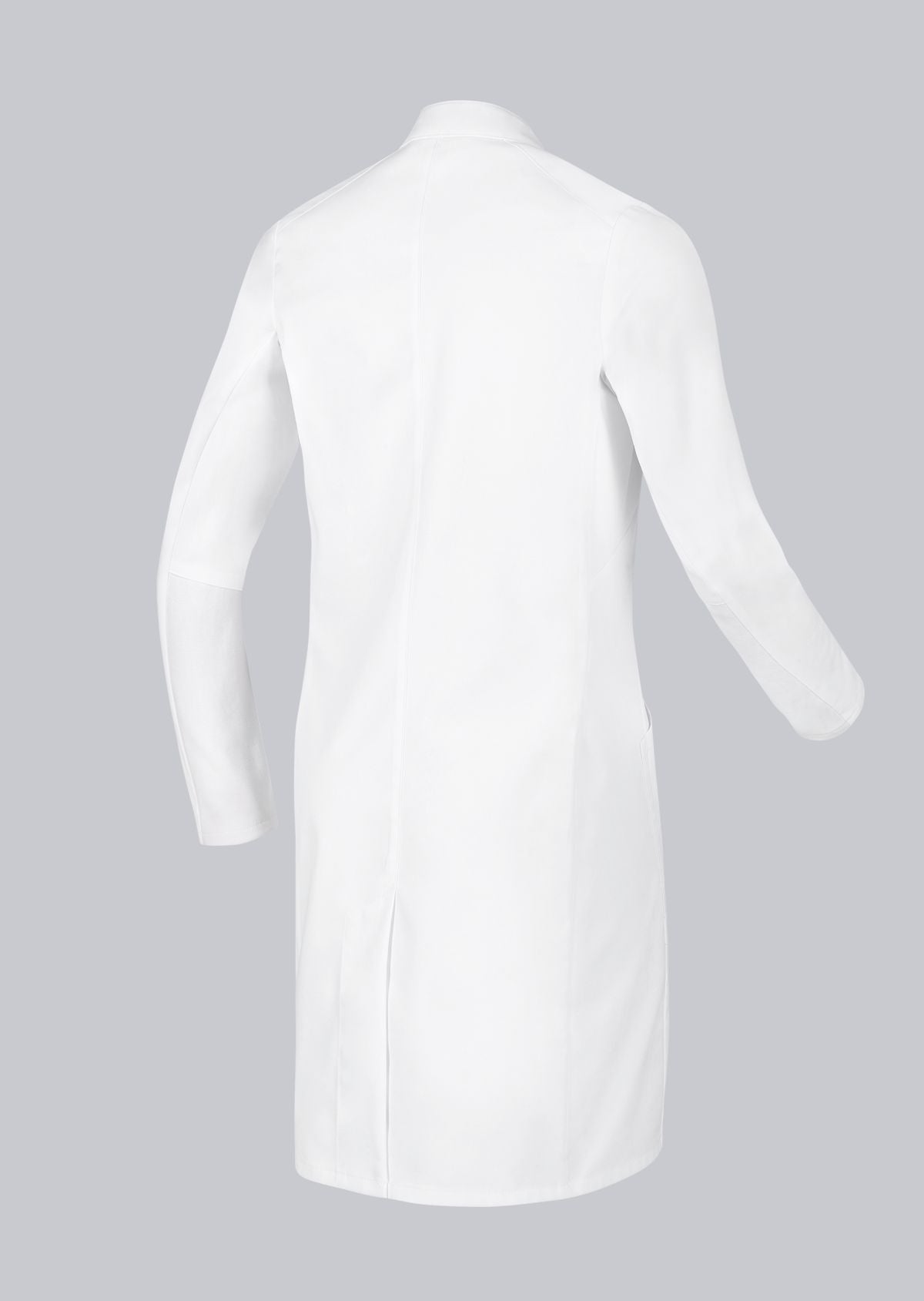 BP stretch zorgjas voor dames met opstaande kraag, drukknoopsluiting en flexibele inzetstukken voor zorgprofessionals