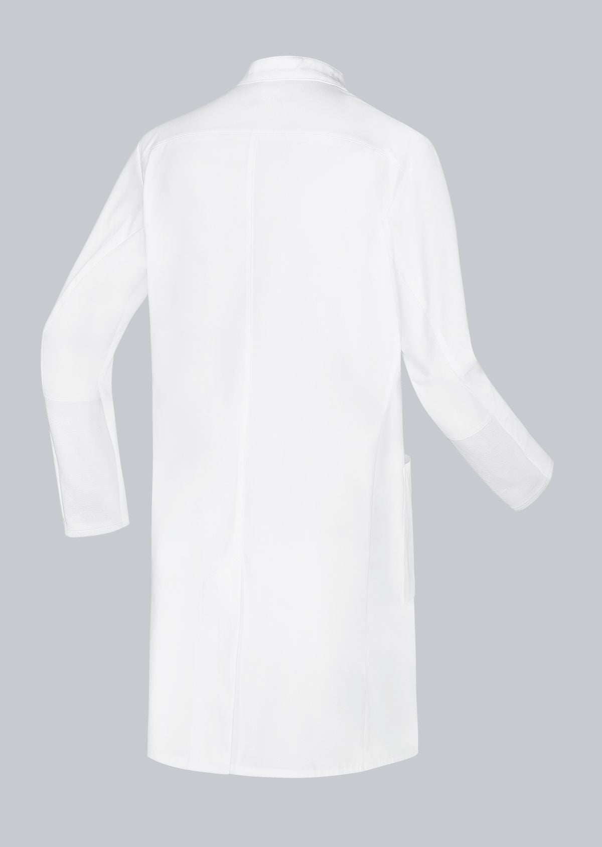 BP stretch zorgjas voor heren met opstaande kraag, drukknoopsluiting en flexibele inzetstukken voor zorgprofessionals