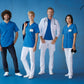 BP unisex zorgtuniek met armliftsysteem, borstzak en drukknopen voor optimale bewegingsvrijheid