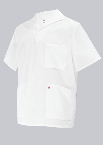 BP unisex witte zorgtuniek met V-hals voor verpleegkundigen