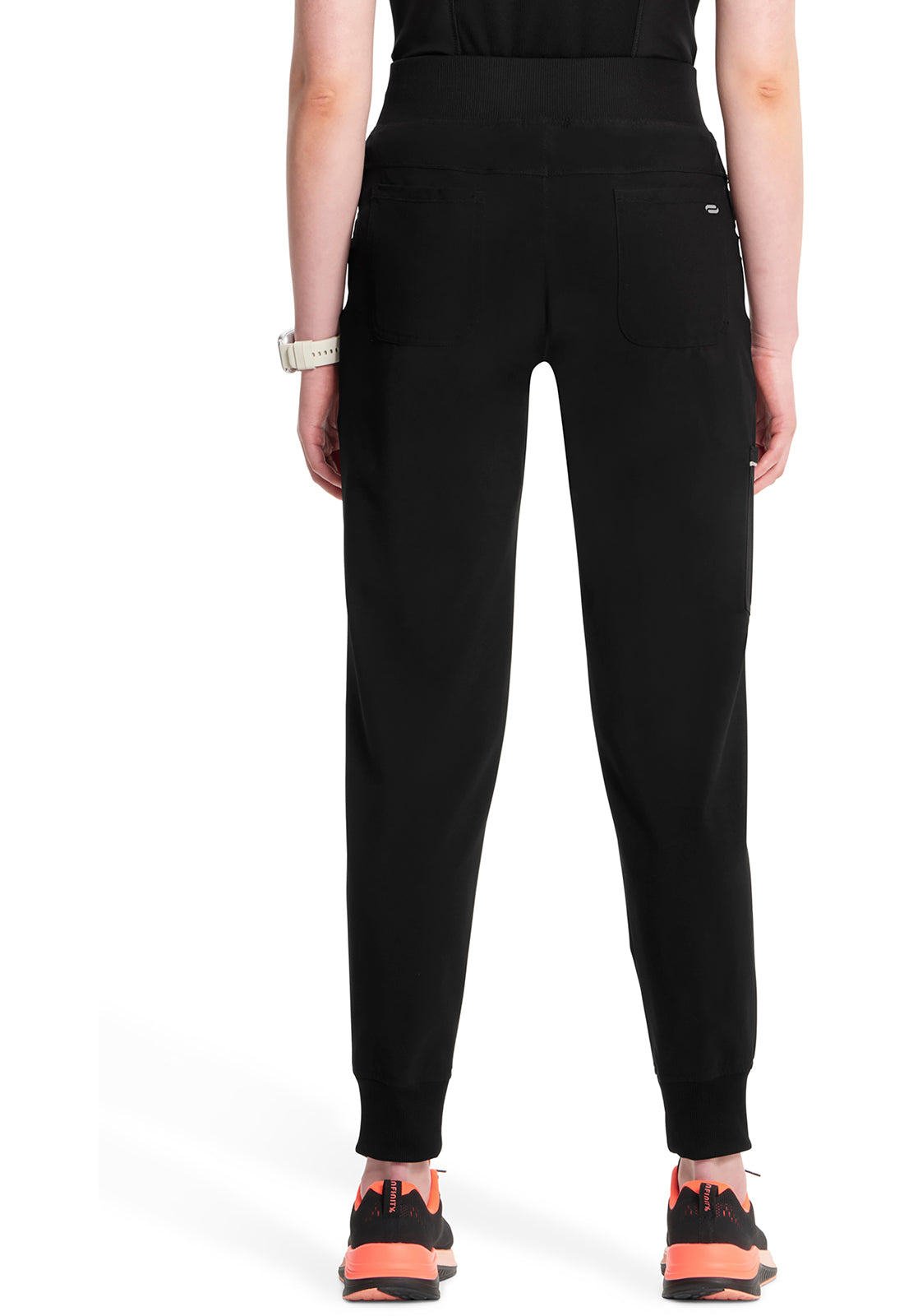Cherokee Mid Rise Tapered Leg Jogger Pant met ribgebreide tailleband en reflecterende details CKE110A