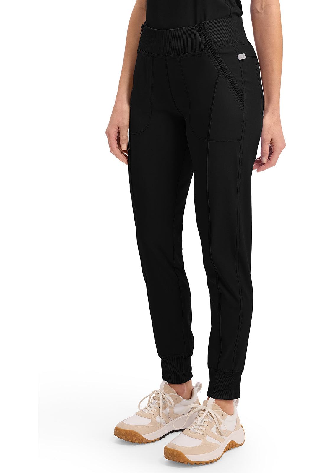 Cherokee Mid Rise Tapered Leg Jogger Pant met ribgebreide tailleband en reflecterende details CKE110A