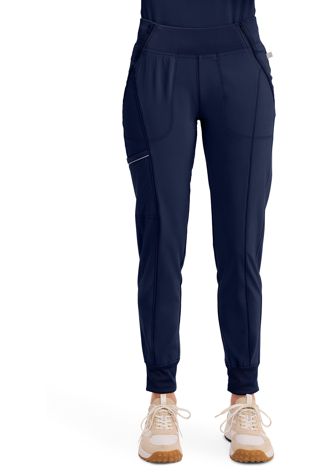 Cherokee Mid Rise Tapered Leg Jogger Pant met ribgebreide tailleband en reflecterende details CKE110A
