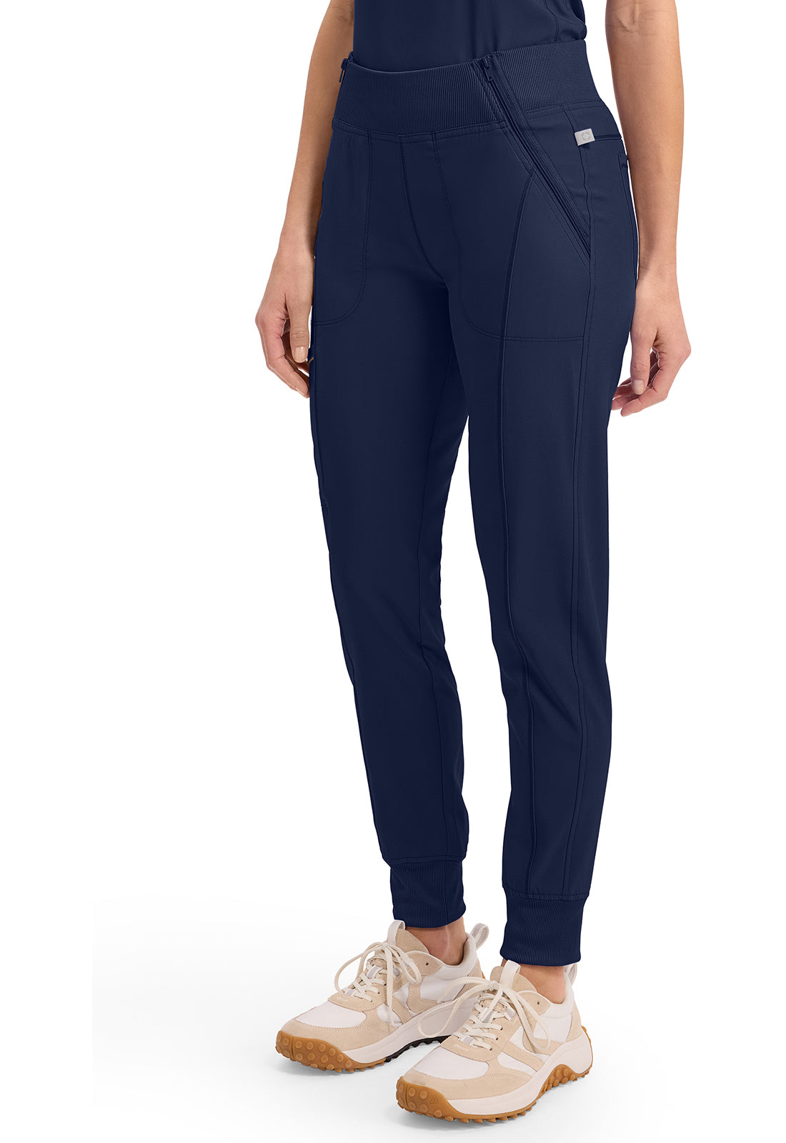 Cherokee Mid Rise Tapered Leg Jogger Pant met ribgebreide tailleband en reflecterende details CKE110A