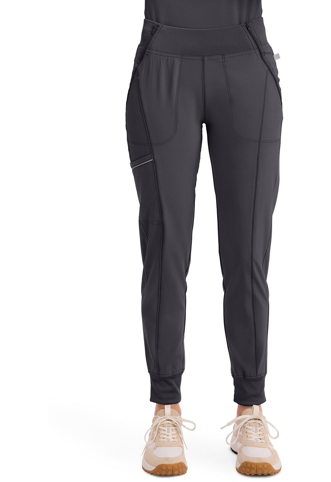 Cherokee Mid Rise Tapered Leg Jogger Pant met ribgebreide tailleband en reflecterende details CKE110A