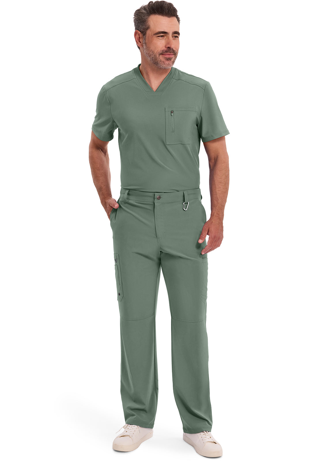 Cherokee Herenbroek met gulp met taps toelopende pijpen en 360° stretch CKE200A