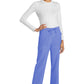 Rechte broek met middelhoge taille en elastische tailleband met trekkoord CKE272A