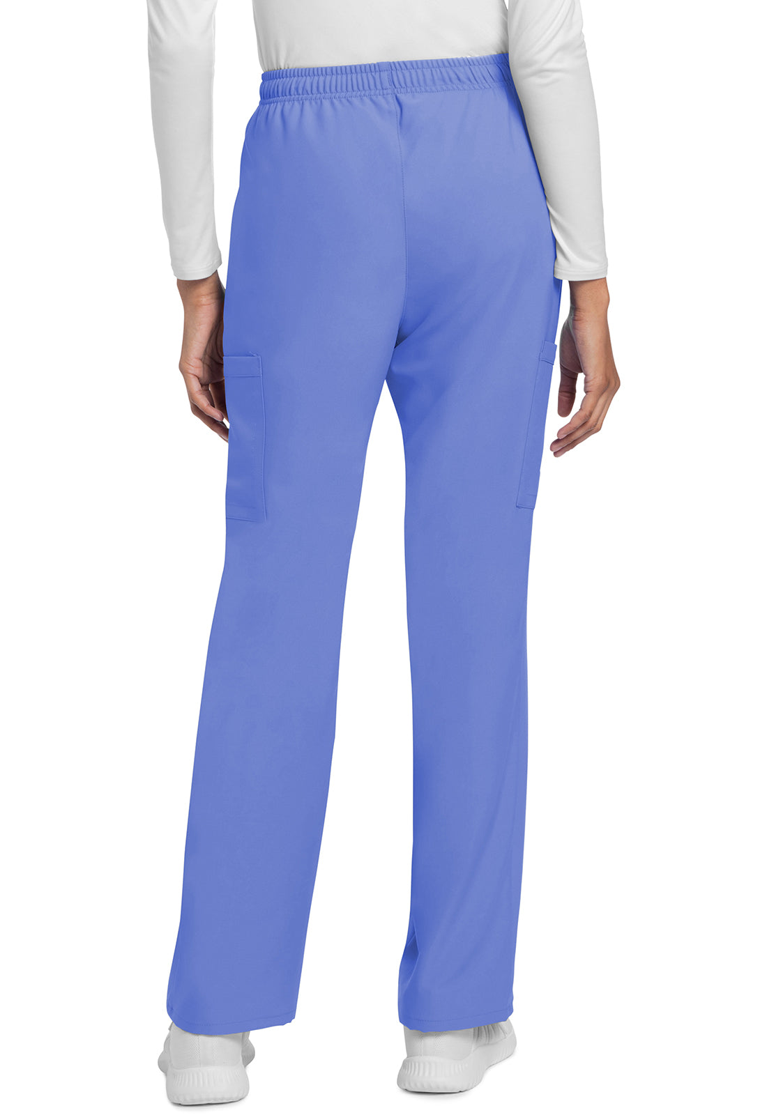 Rechte broek met middelhoge taille en elastische tailleband met trekkoord CKE272A