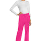 Rechte broek met middelhoge taille en elastische tailleband met trekkoord CKE272A