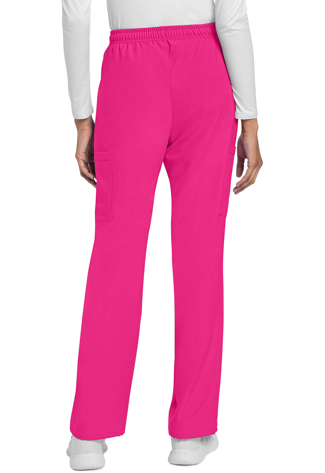 Rechte broek met middelhoge taille en elastische tailleband met trekkoord CKE272A