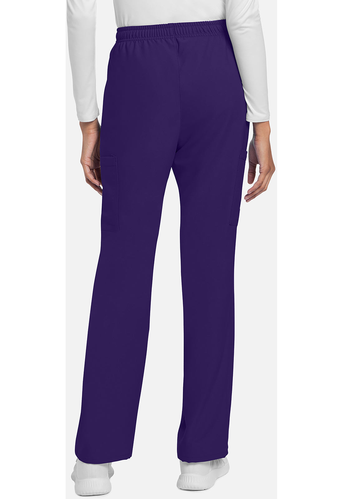 Rechte broek met middelhoge taille en elastische tailleband met trekkoord CKE272A