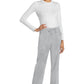 Rechte broek met middelhoge taille en elastische tailleband met trekkoord CKE272A