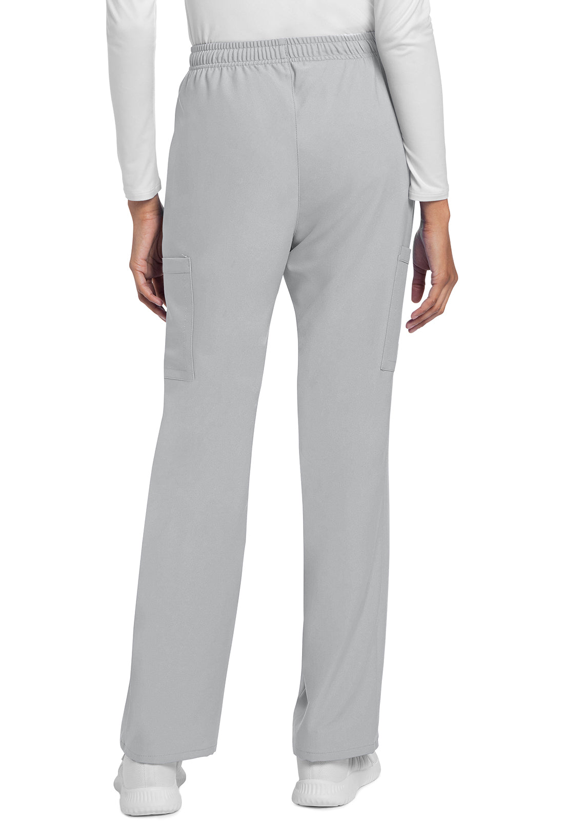 Rechte broek met middelhoge taille en elastische tailleband met trekkoord CKE272A