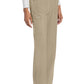 Rechte broek met middelhoge taille en elastische tailleband met trekkoord CKE272A