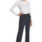 Rechte broek met middelhoge taille en elastische tailleband met trekkoord CKE272A