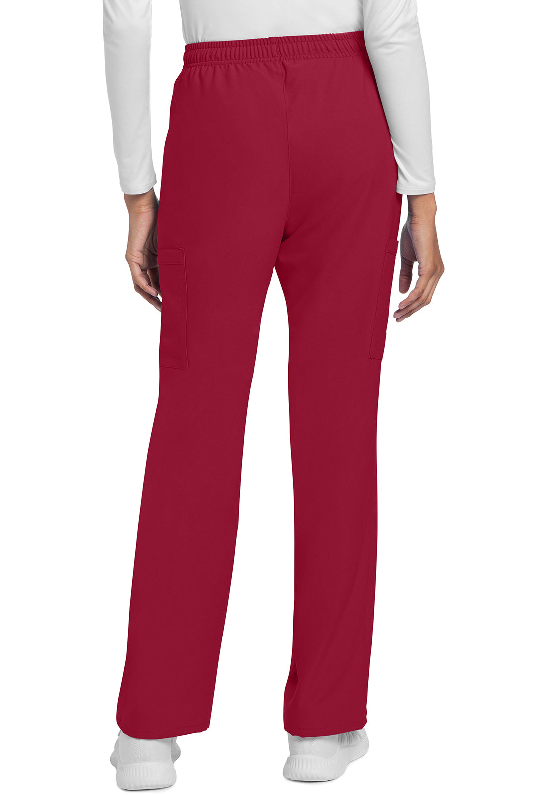 Rechte broek met middelhoge taille en elastische tailleband met trekkoord CKE272A