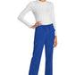 Rechte broek met middelhoge taille en elastische tailleband met trekkoord CKE272A