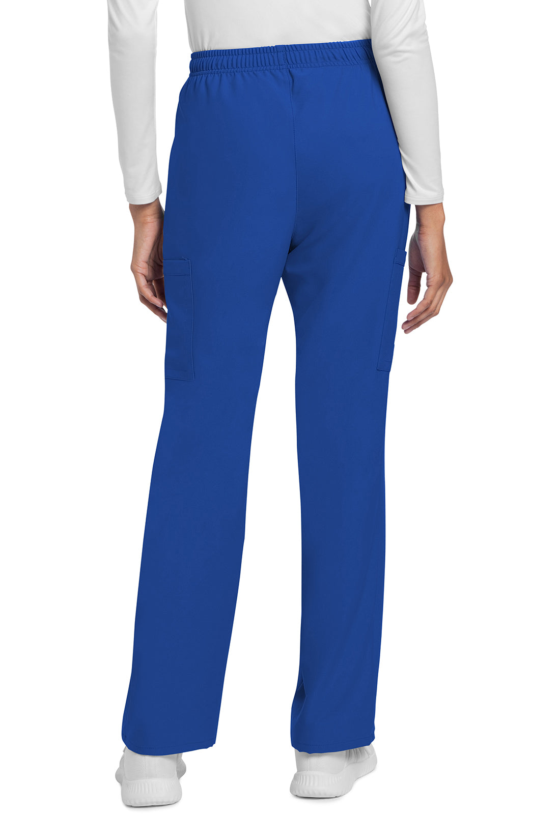Rechte broek met middelhoge taille en elastische tailleband met trekkoord CKE272A