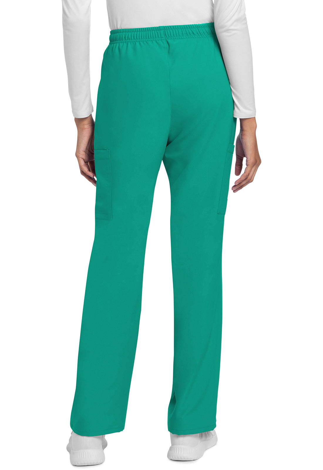 Rechte broek met middelhoge taille en elastische tailleband met trekkoord CKE272A