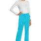 Rechte broek met middelhoge taille en elastische tailleband met trekkoord CKE272A
