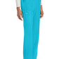 Rechte broek met middelhoge taille en elastische tailleband met trekkoord CKE272A