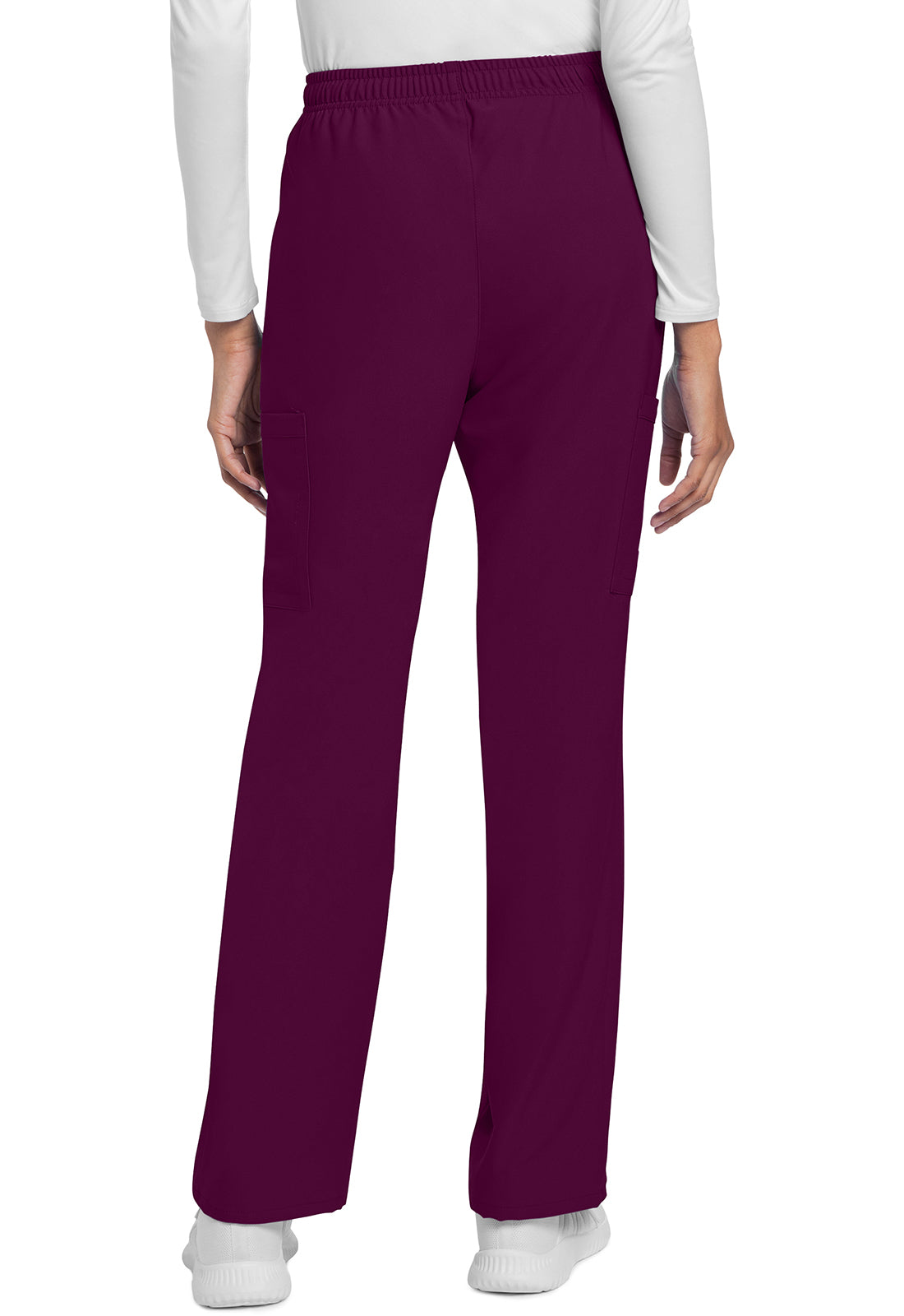 Rechte broek met middelhoge taille en elastische tailleband met trekkoord CKE272A