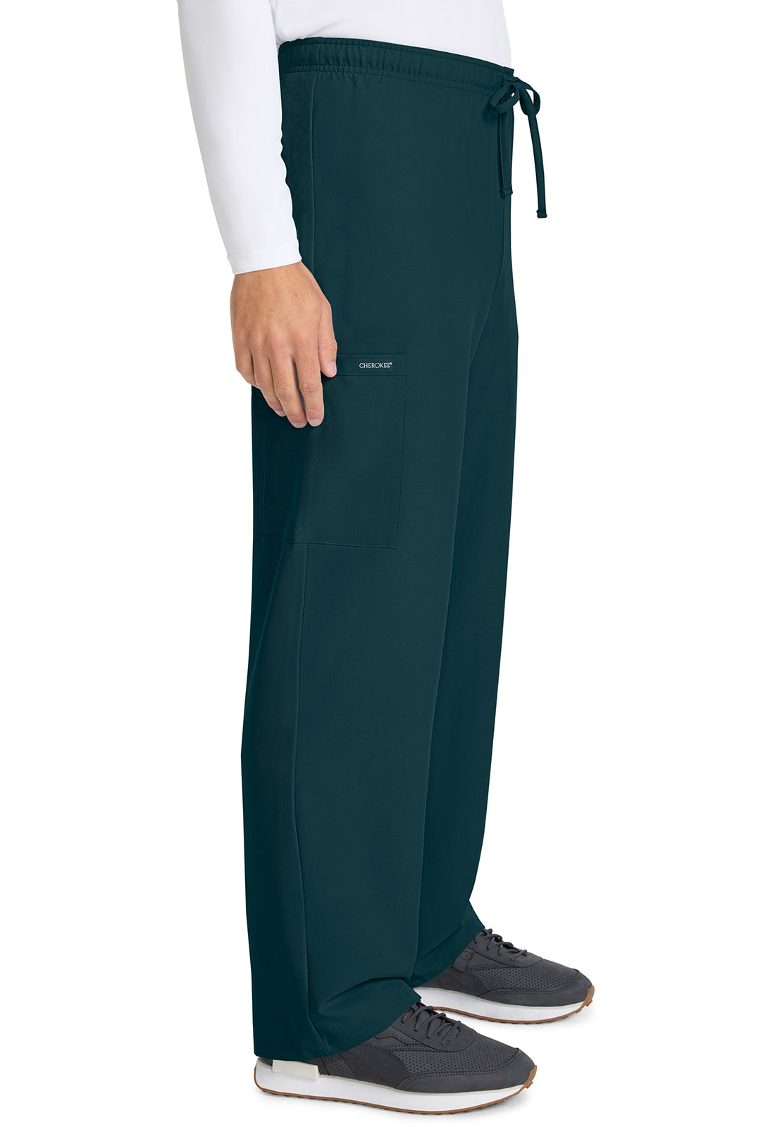 Cherokee Unisex broek met trekkoord en rechte pijpen met middelhoge taille en lichtgewicht design CKE280A