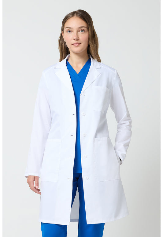 37" laboratoriumjas met prinsessennaden en mechanische stretch CKE421