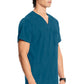 Heren T-shirt met V-hals met ribgebreide panelen en 360° stretch CKE900A