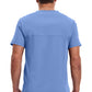 Heren T-shirt met V-hals met ribgebreide panelen en 360° stretch CKE900A