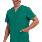 Heren T-shirt met V-hals met ribgebreide panelen en 360° stretch CKE900A