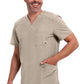 Heren T-shirt met V-hals met ribgebreide panelen en 360° stretch CKE900A