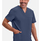 Heren T-shirt met V-hals met ribgebreide panelen en 360° stretch CKE900A